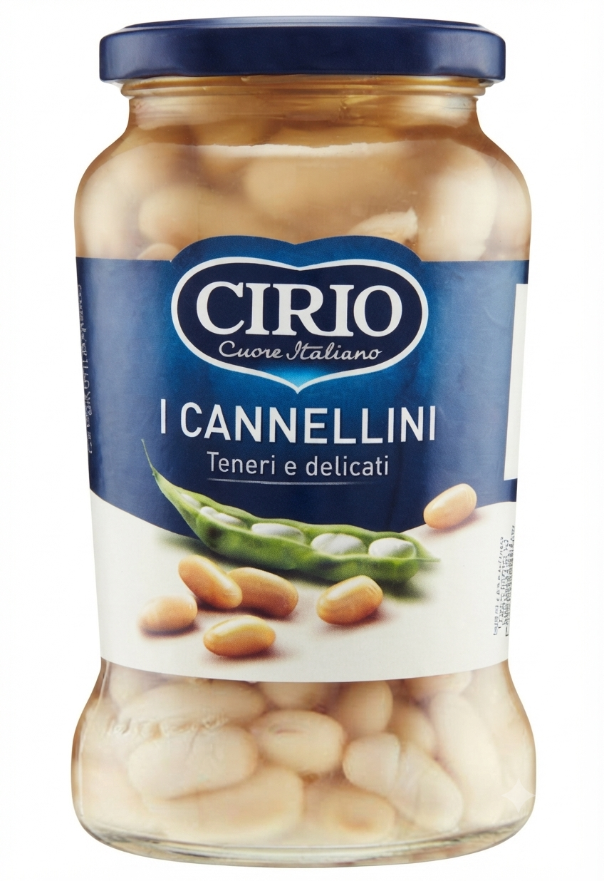 cirio, fagiolicannellini, cannellini, legUMI, verdureinscatola, contorni, spesaonline, 370 GR, CIRIO 370 GR, bonta, gusto delicato, qualita, dispensa, piacere, fragranza, prodotti cirio, 370gr, benessere, 370 GR cirio fagioli cannellini in vetro cirio 370 gr. - foto 1