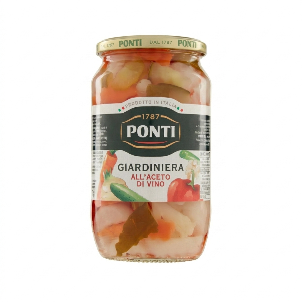 ponti, giardiniera, verdureinaceto, contorno, antipasto, cucinaitaliana, tradizioni, alimentazione, spesaonline, 720 GR, PONTI 720 GR, bonta, gusto croccante, qualita, dispensa, condimento, piacere, ricette, verdure 720g, cucina mediterranea ponti giardiniera di verdure in aceto ponti 720 gr. - foto 1