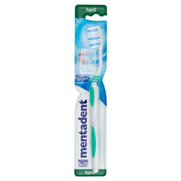 mentadent spazzolino da denti tecnic clean setole forti mentadent 1 pezzo - foto 1