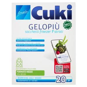 Sacchetti gelo multistrato gelopu  formato medio 23x32 cm 20 pezzi