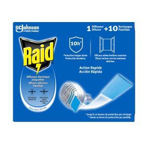 Diffusore elettrico in piastrelle zanzare e zanzare tigre inodore insetticida + 10 piastrine