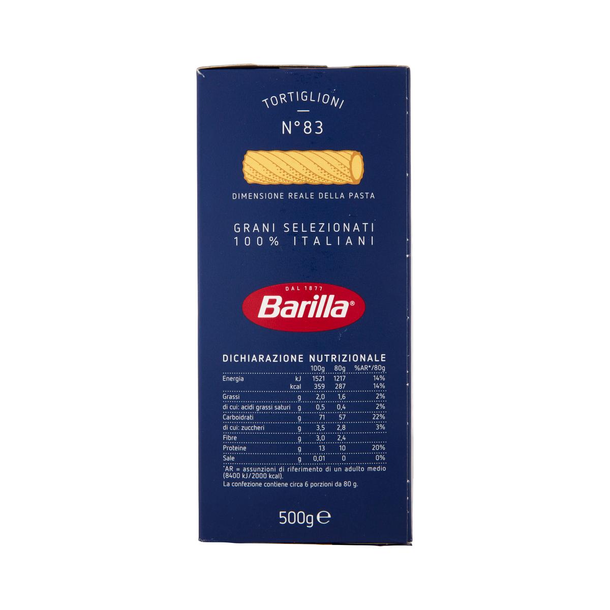barilla pasta tortiglioni barilla 500g - foto 2 barilla pasta tortiglioni barilla 500g - foto 2