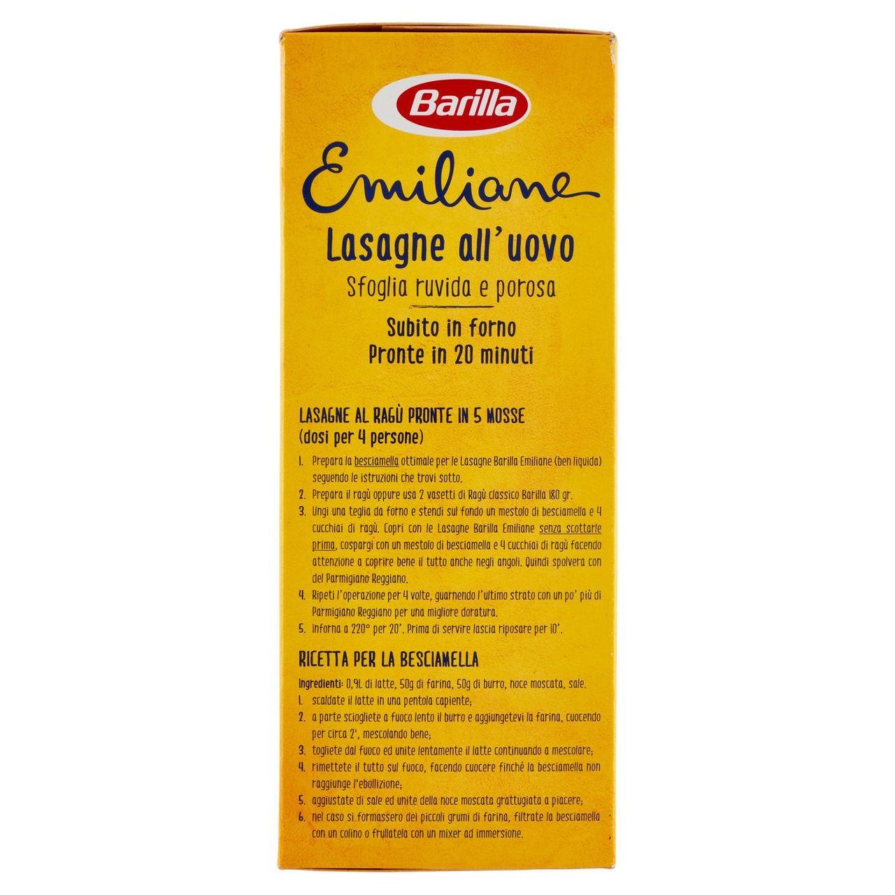 barilla lasagne all'uovo barilla emiliane 500g - foto 3 barilla lasagne all'uovo barilla emiliane 500g - foto 3