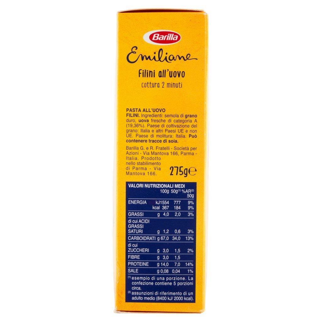 barilla pasta all uovo barilla emiliane filini 275g - foto 4 barilla pasta all uovo barilla emiliane filini 275g - foto 4