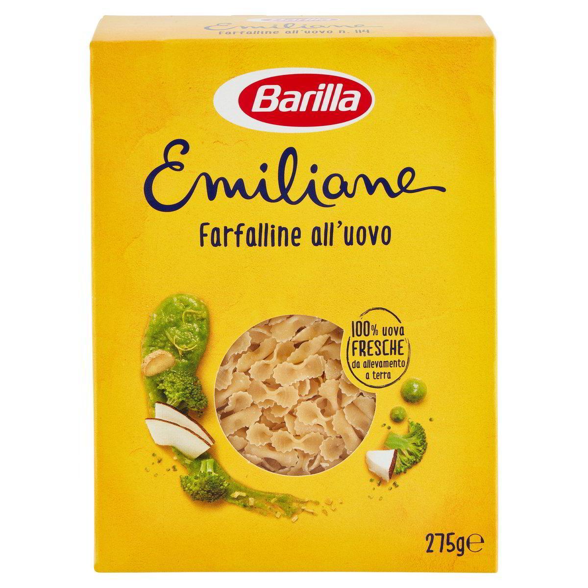 barilla pasta all uovo emiliane farfalline barilla 275g - foto 1 barilla pasta all uovo emiliane farfalline barilla 275g - foto 1