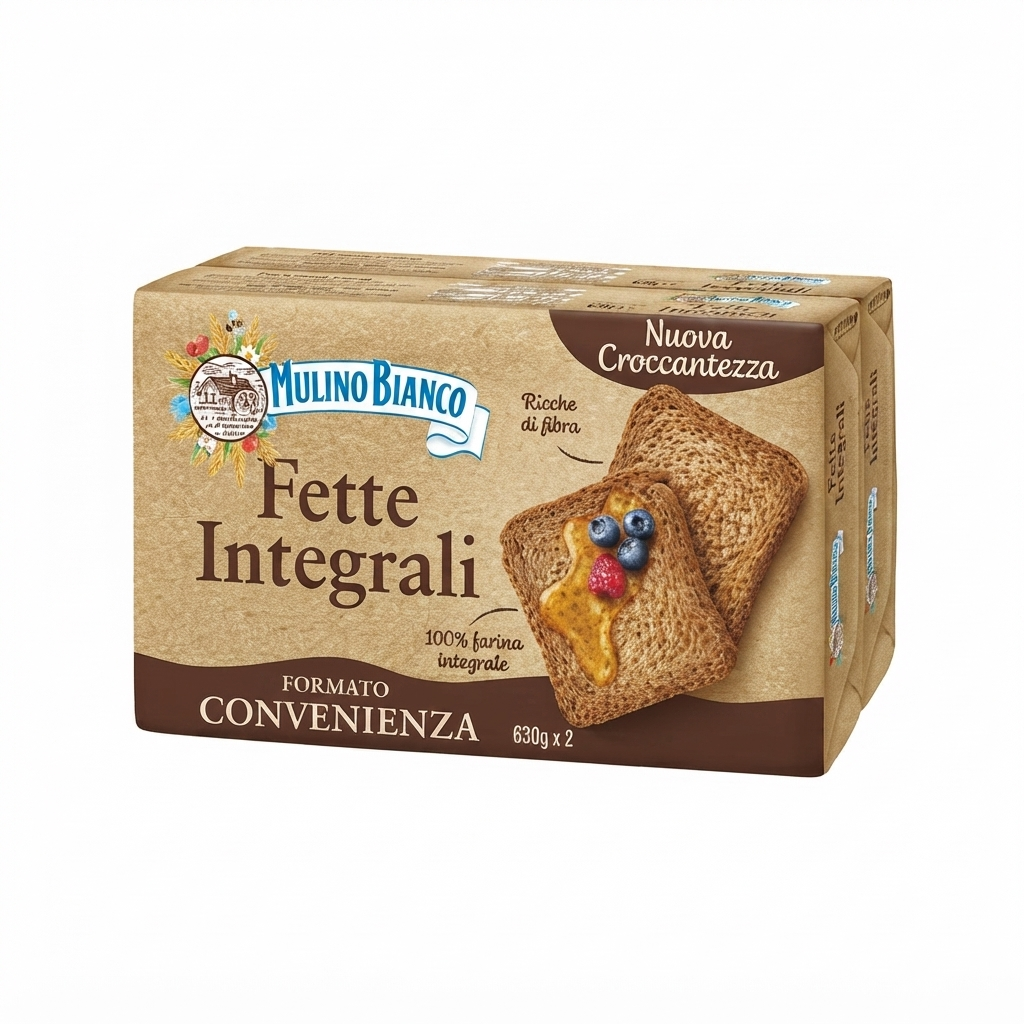 mulinobianco, fettebiscottate, integrale, colazione, fibre, spesaonline, 630 GR, MULINO BIANCO 630 GR, bonta, gusto rustico, qualita, dispensa, piacere, benessere, prodotti mulino bianco, 630gr, croccante, salutare, 630 GR mulino bianco fette biscottate integrali mulino bianco 630 gr. - foto 1