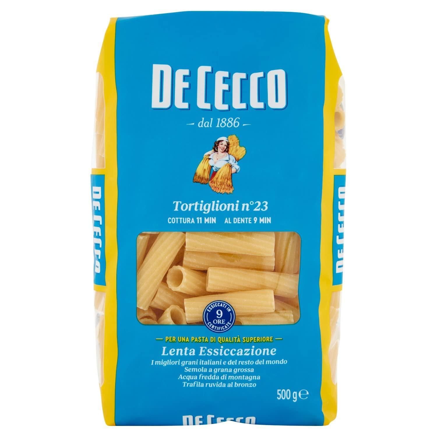 de cecco tortiglioni de cecco pasta di semola di grano duro 500g - foto 1