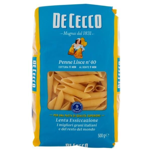 Pasta di Semola Penne Lisce n. 40 De Cecco