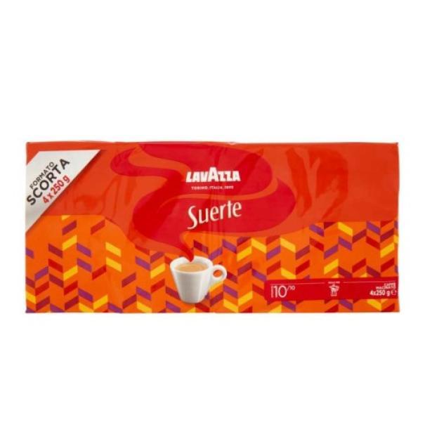 lavazza, suerte, caffu00e8, macinato, espresso, moka, colazione, intenso, miscela, LAVAZZA 1 KG, 2 lavazza caffè macinato suerte 4 x 250 gr - foto 1