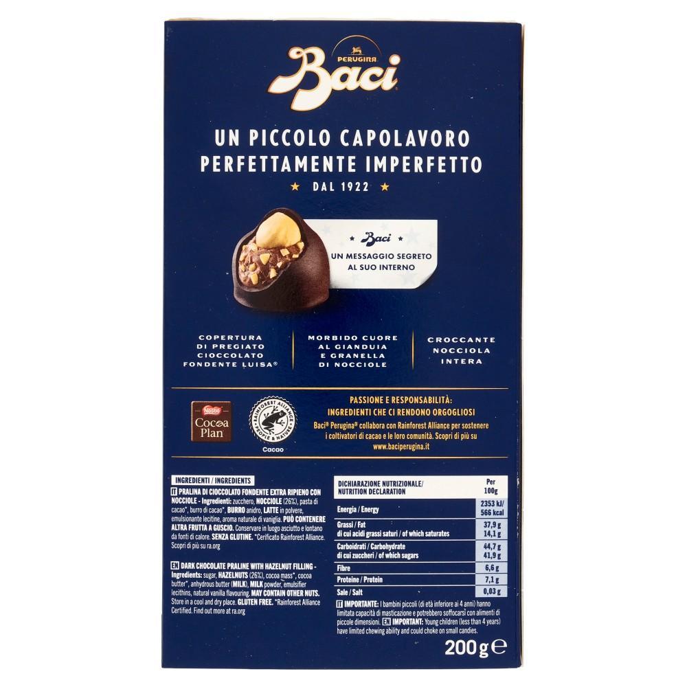 baci perugina cioccolatini fondenti ripieni a gianduia scatola baci perugina da 200 gr. - foto 2