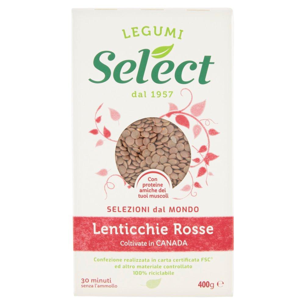 select, lenticchie, lenticchierosse, legumi, cucinavegetale, spesaonline, 400 GR, SELECT 400 GR, bonta, gusto intenso, qualita, dispensa, piacere, fibre, prodotti select, 400gr, benessere, 400 GR select lenticchie rosse select 400 gr. - foto 1