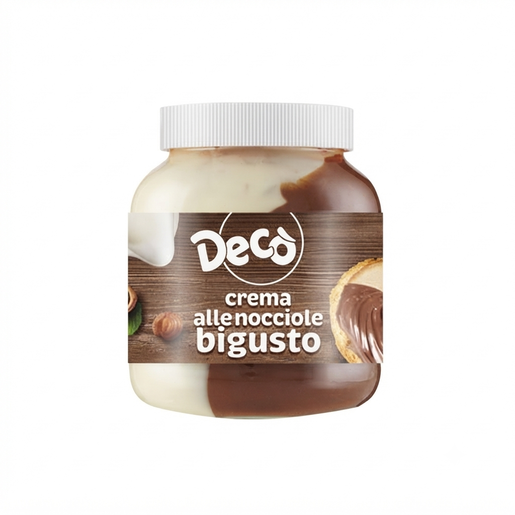 deco, cremaspalmabile, nocciola, cacao, bigusto, colazione, merenda, spesaonline, 400 GR, DECO 400 GR, bonta, gustoavvolgente, qualita, dispensa, piacere, golosita, prodotti deco, 400gr, 400 GR deco' crema spalmabile alla nocciola e cacao bigusto deco 400 gr. - foto 1