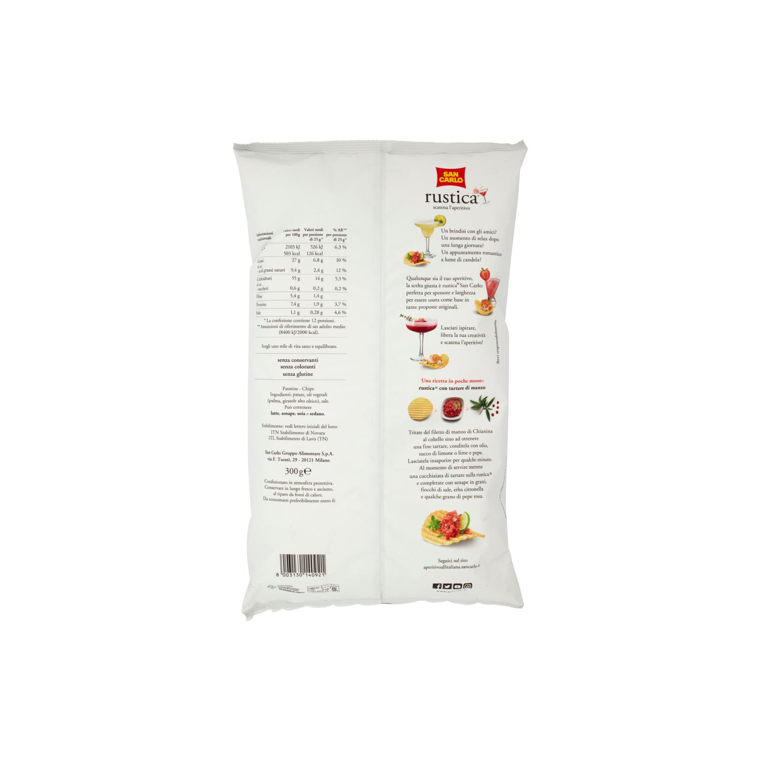 san carlo patatine rustica san carlo grandi fette 300g - foto 2