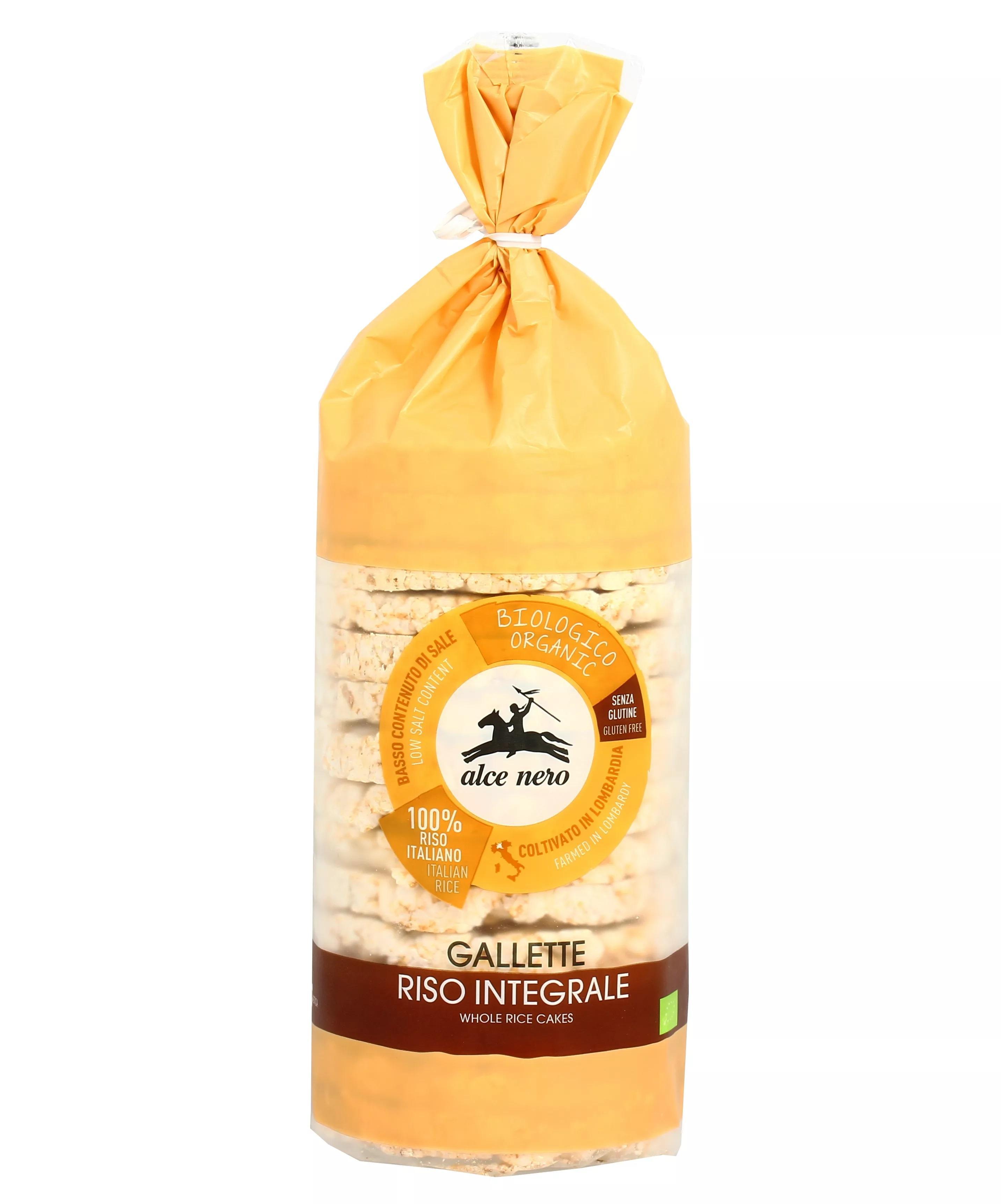 alcenero, gallette, riso, bio, biologico, snack, senza glutine, alimentazione naturale, qualitu00e0, ALCE NERO 100 GR alce nero gallette di riso integrale biologico alce nero 100 gr - foto 1