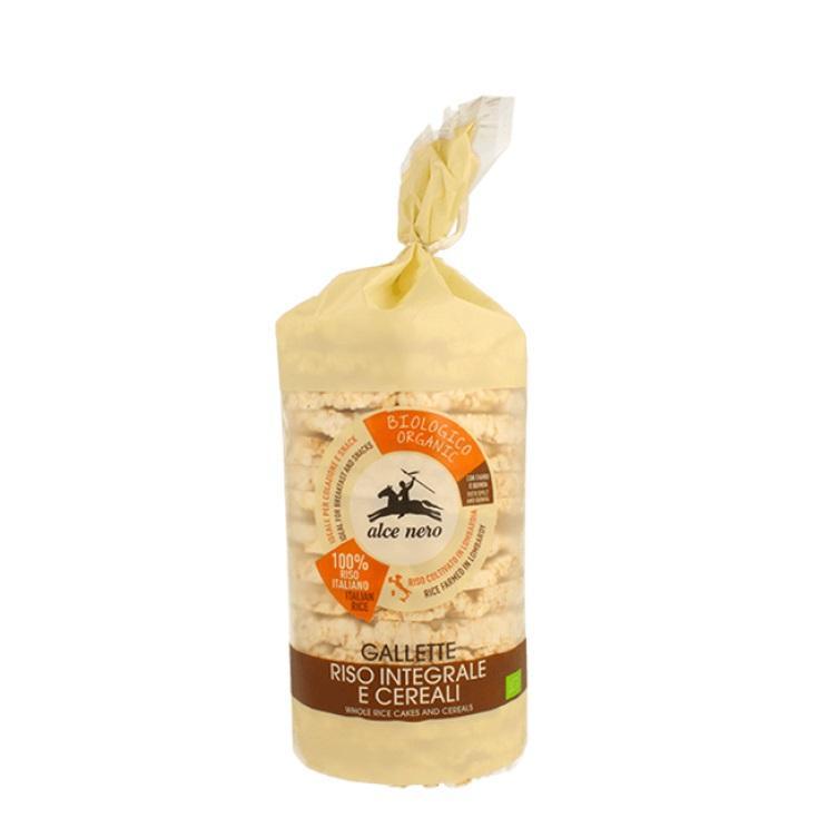 alcenero, gallette, riso, bio, biologico, snack, senza glutine, alimentazione naturale, qualitu00e0, ALCE NERO 100 GR alce nero gallette di riso integrale biologico alce nero 100 gr - foto 1