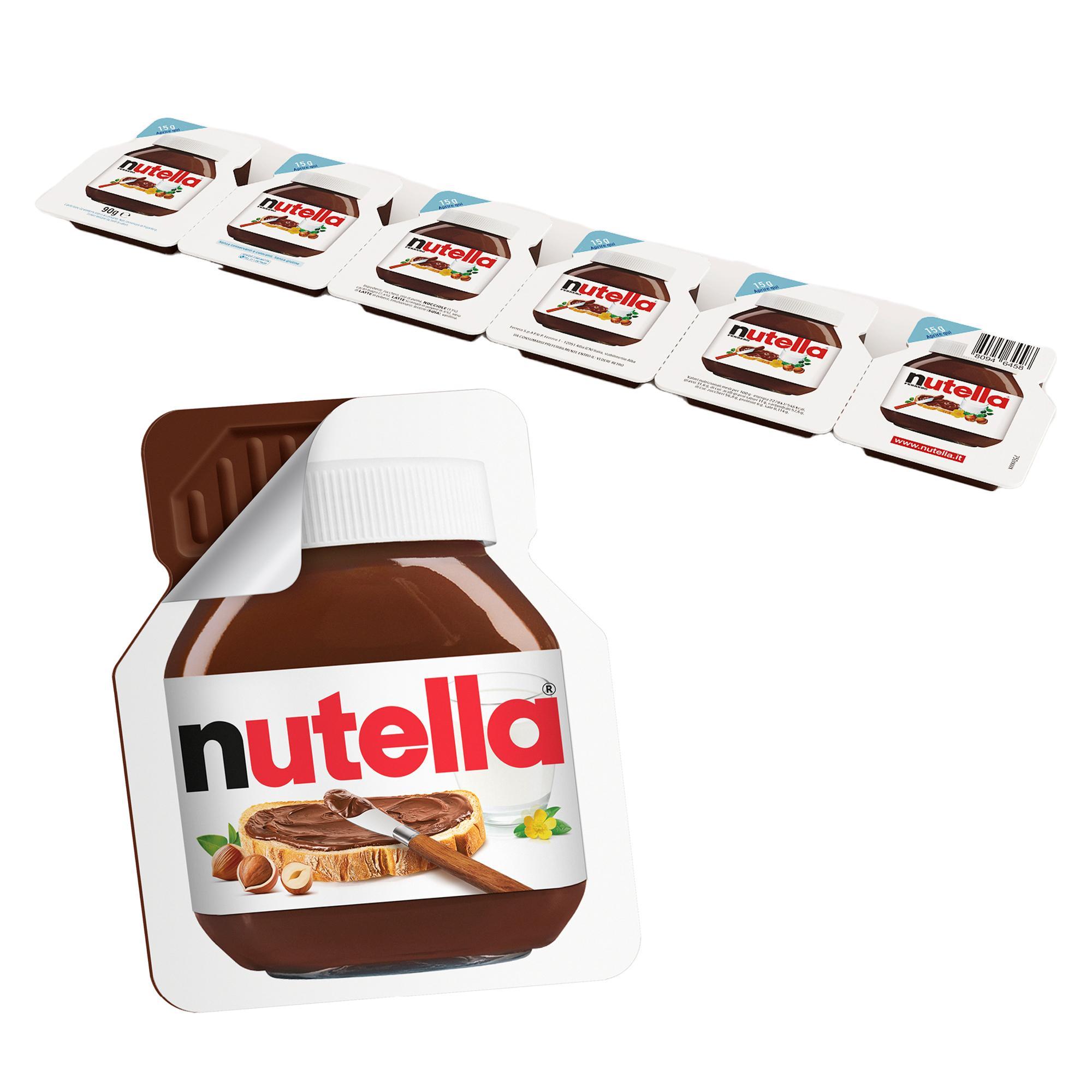 nutella crema spalmabile alle nocciole e cacao nutella 6 vaschette da 15g - foto 1 nutella crema spalmabile alle nocciole e cacao nutella 6 vaschette da 15g - foto 1