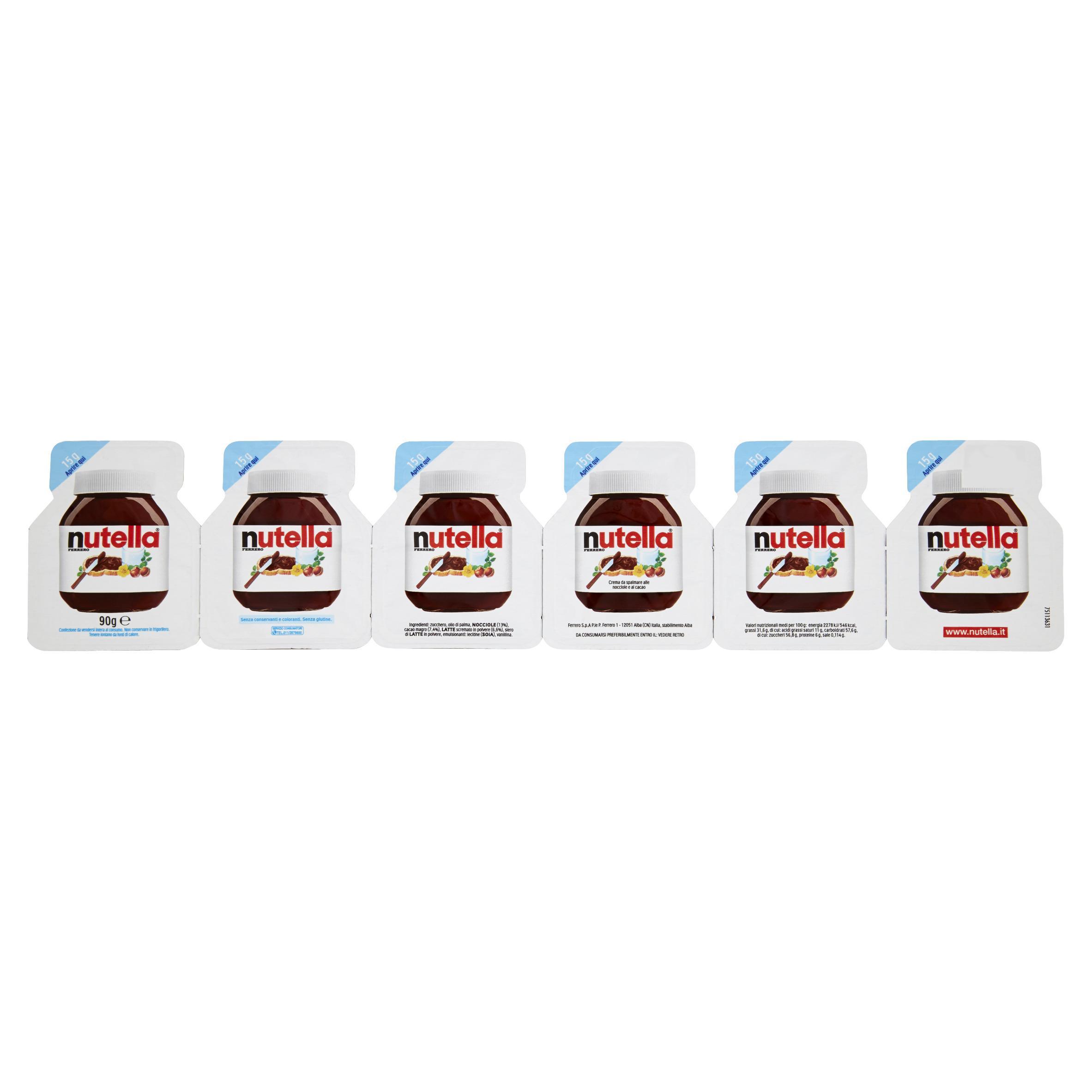 nutella crema spalmabile alle nocciole e cacao nutella 6 vaschette da 15g - foto 2 nutella crema spalmabile alle nocciole e cacao nutella 6 vaschette da 15g - foto 2