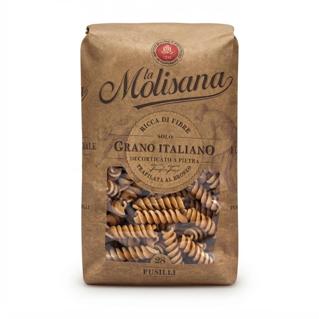 lamolisana, fusilli, fusillintegrali, semoladigranoduro, trafilataalbronzo, spesaonline, 500 GR, LA MOLISANA 500 GR, bonta, gusto rustico e corposo, qualita, dispensa, piacere, fragranza, prodotti la molisana, 500gr, benessere, 500 GR la molisana fusilli integrali 500 gr la molisana - foto 1