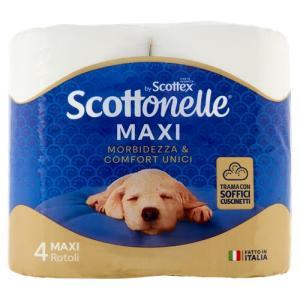 Carta igienica maxi scottonelle soffice e trapuntata  4 rotoli