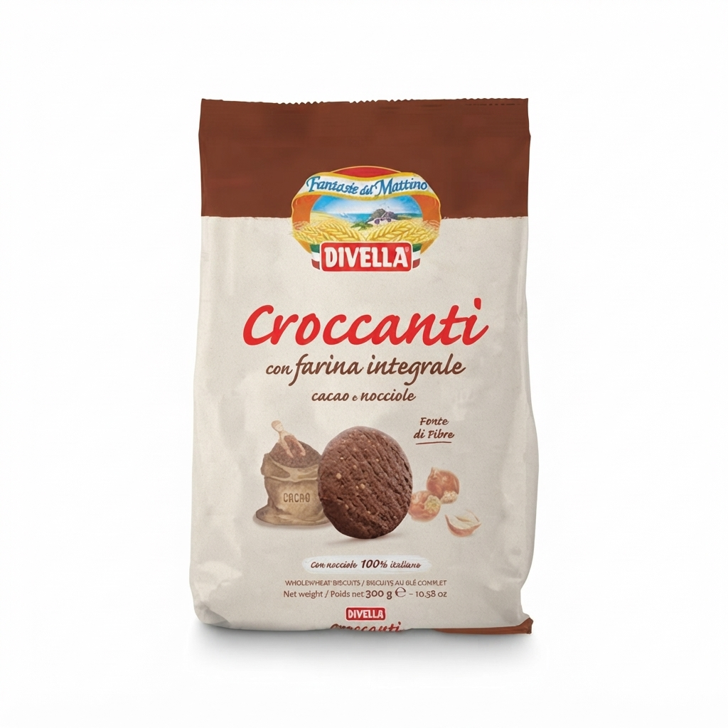 divella, biscottiintegrali, frollinicacaonocciole, biscottialcacao, prodottidaforno, spesaonline, 300 GR, DIVELLA 300 GR, bonta, gusto cioccolato e nocciole, qualita, dispensa, piacere, fragranza, prodotti divella, 300gr, benessere, 300 GR divella biscotti frollini integrali con cacao e nocciole divella 300 gr - foto 1