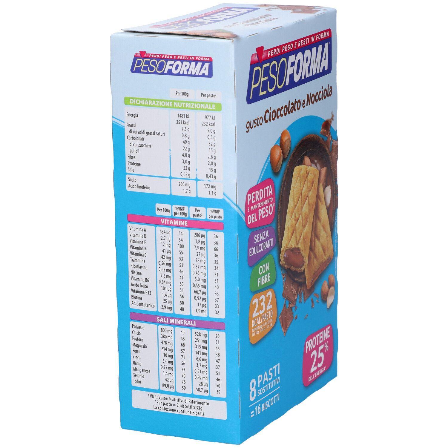 pesoforma biscotto cioccolato e nocciole pesoforma 540 gr - foto 2