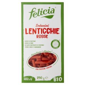 Pasta bio di lenticchie rosse sedanini