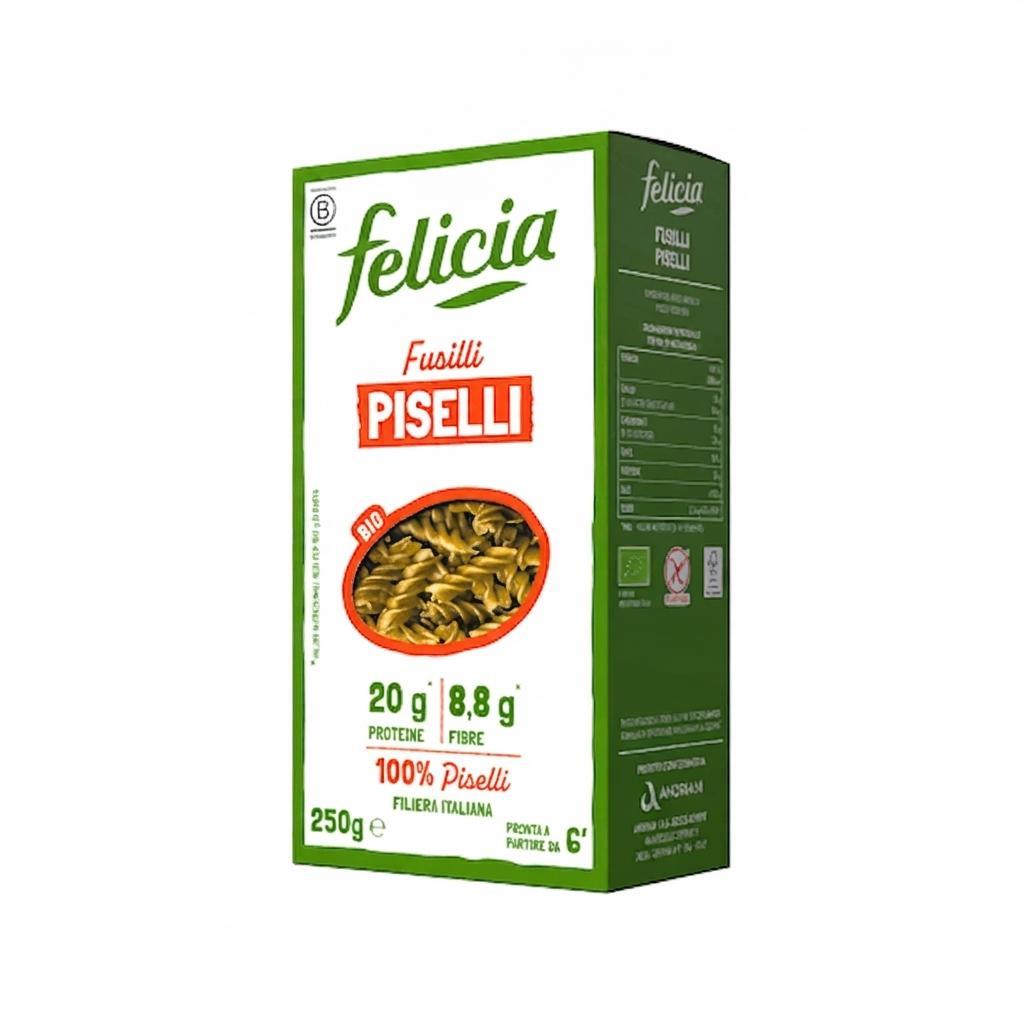 felicia fusilli di piselli verdi biologici felicia 250g - foto 1 felicia fusilli di piselli verdi biologici felicia 250g - foto 1