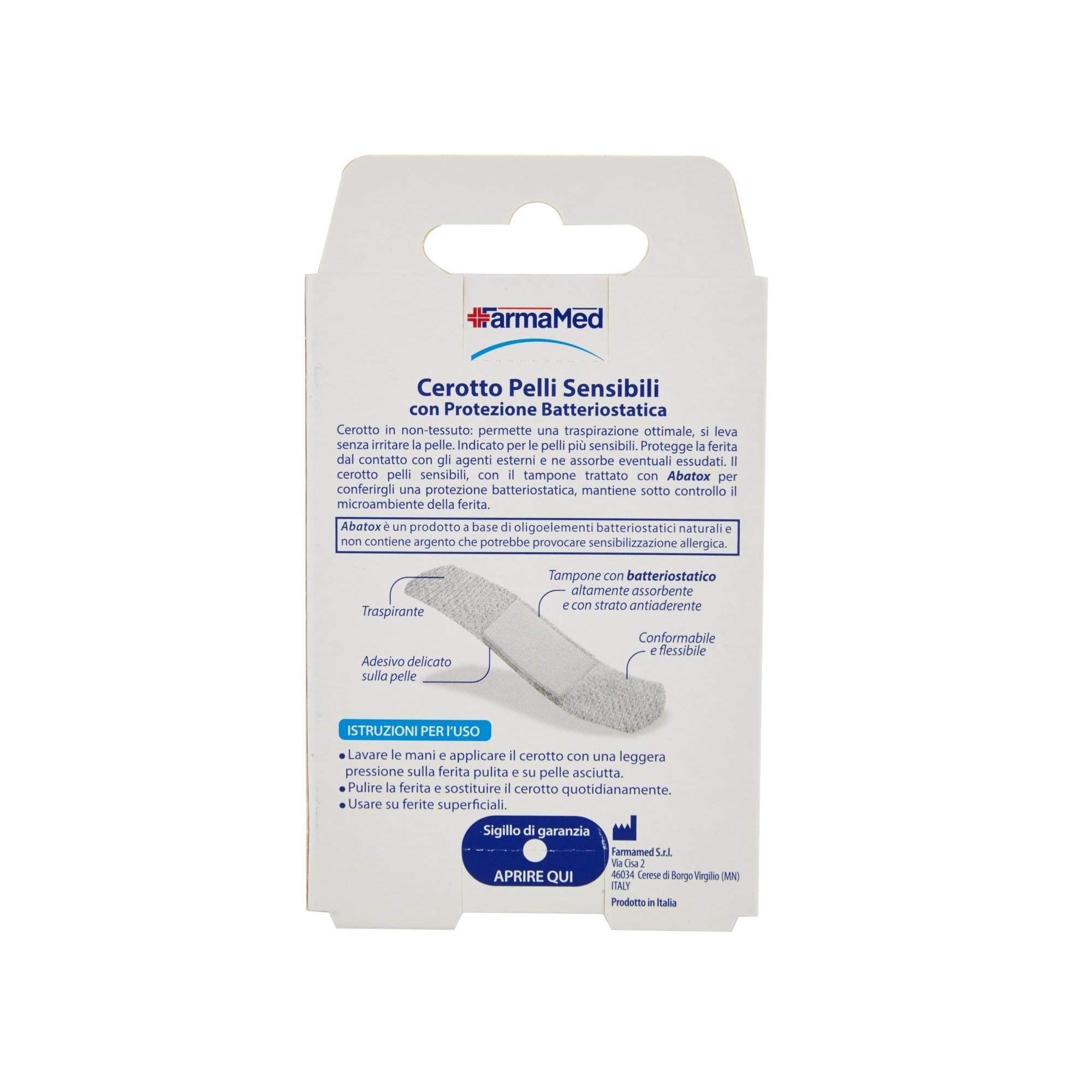 farmamed cerotti per pelli sensibili con protezione batteriostatica farmamed 20 pz. - foto 3