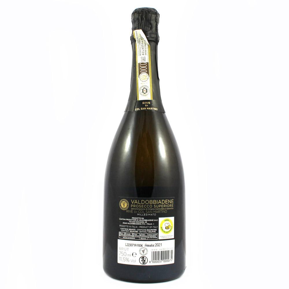valdobbiadene vino prosecco di conegliano valdobbiadene superiore docg 75 cl - foto 2