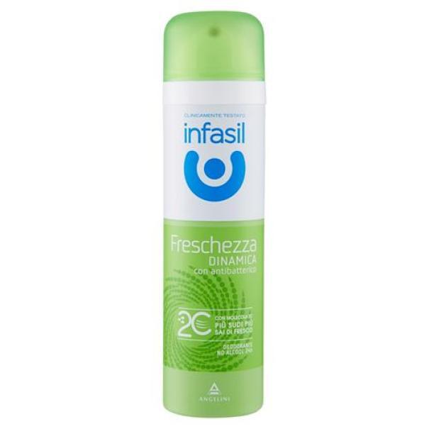infasil deodorante spray freschezza dinamica con antibatterico 24 ore infasil 150 ml - foto 1