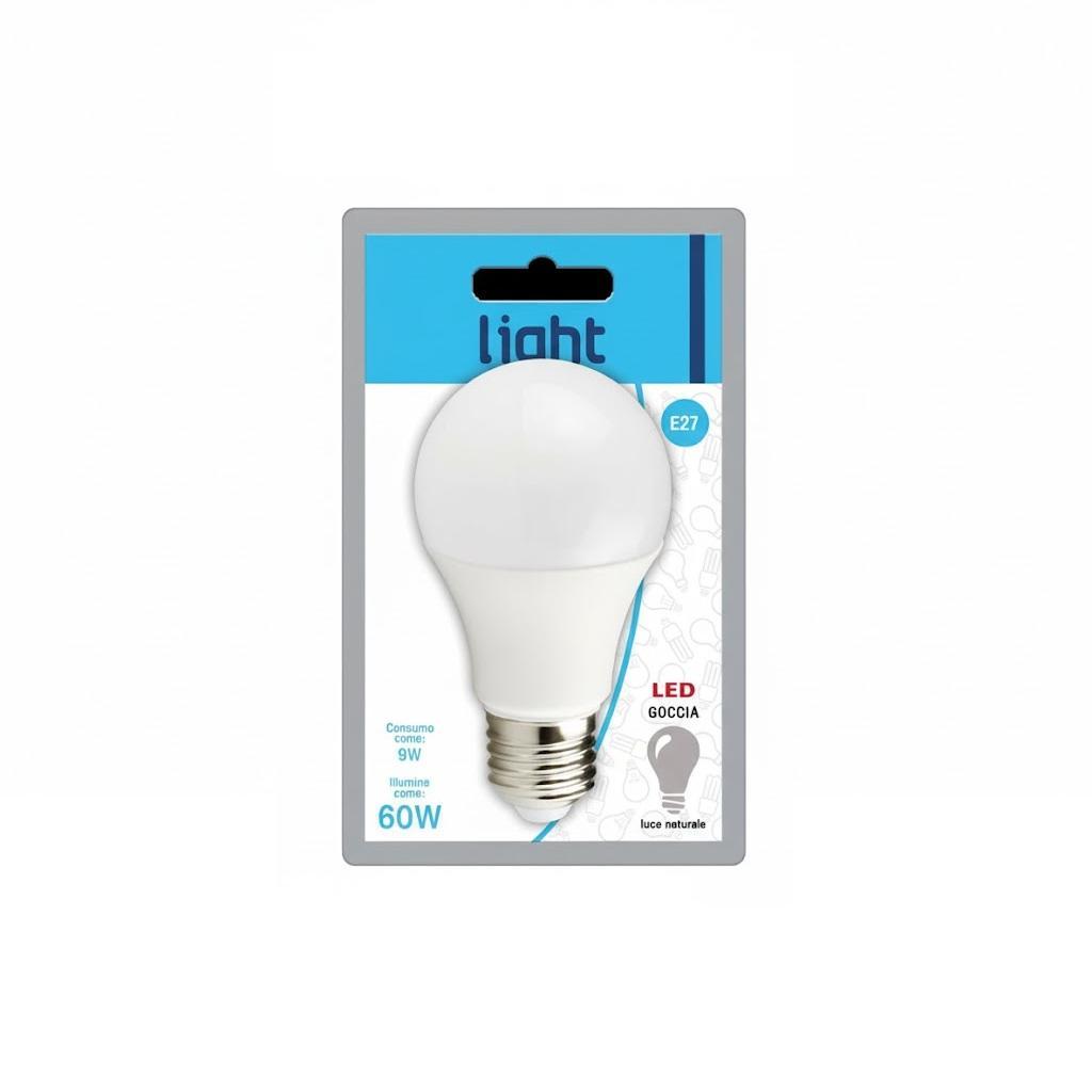 gabbiano lampadina led a goccia 60w e27 4000k luce naturale - foto 1