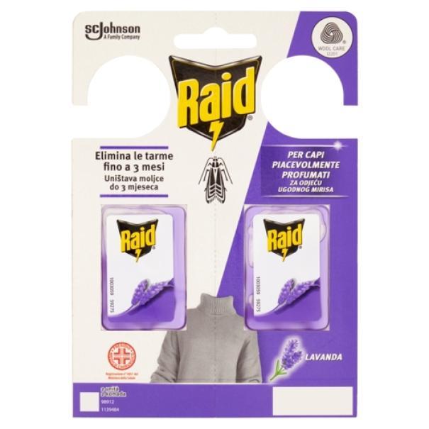 raid gel antitarme profumato alla lavanda raid 2 pezzi - foto 1