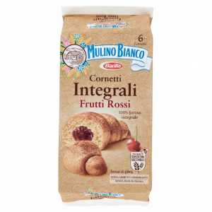 Cornetti integrali farciti con crema al lampone  300 gr.