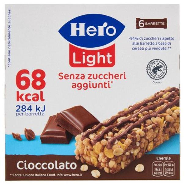 Barrette Light al Cioccolato Hero Barrette Light al Cioccolato Hero