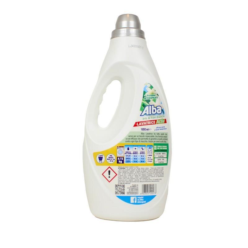 alba detersivo liquido lavatrice activ iris e fiori bianchi alba 1850 ml. - foto 2