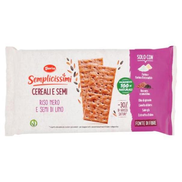 Semplicissimi Crackers Riso Nero e Semi di Lino Doria