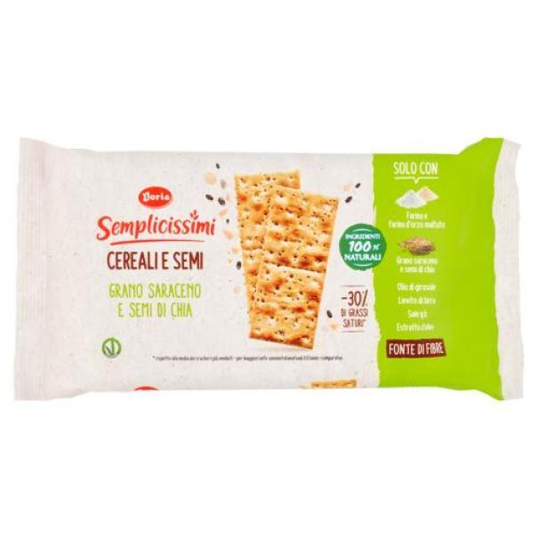Semplicissimi Crackers Grano Saraceno e Semi di Chia Doria Semplicissimi Crackers Grano Saraceno e Semi di Chia Doria