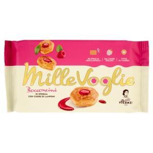 Millevoglie bocconcini di sfoglia cuore di lamponi matilde