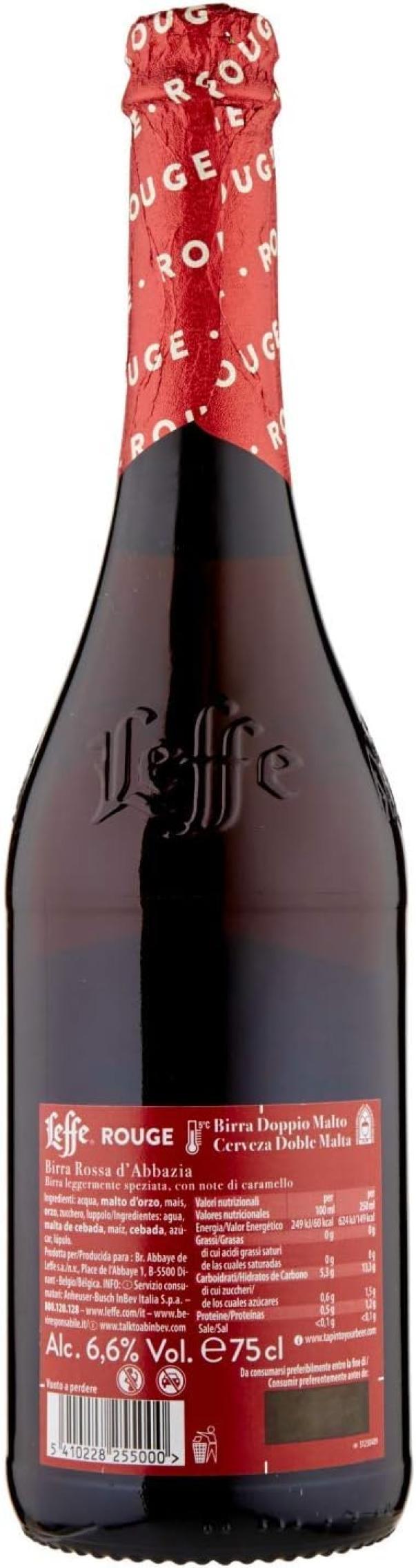 leffe birra rossa d'abbazia leffe rouge 750ml - foto 2