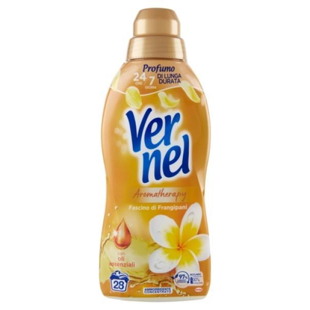 Ammorbidente Concentrato per Bucato Aromatherapy Fiori di Frangipani e Olio di Cotone 28 Lavaggi Vernel 700 ml Ammorbidente Concentrato per Bucato Aromatherapy Fiori di Frangipani e Olio di Cotone 28 Lavaggi Vernel 700 ml