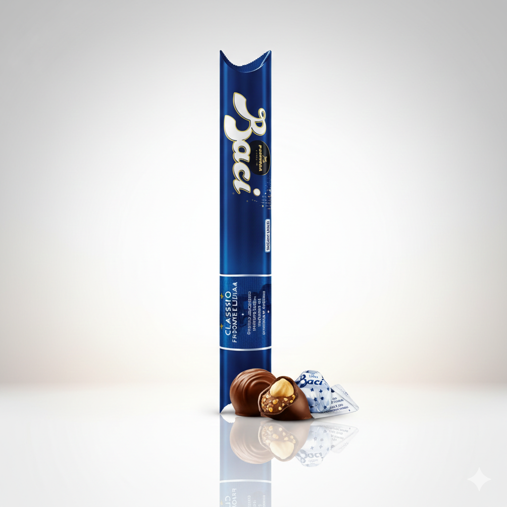 baci perugina tubo cioccolato baci perugina san valentino classico fondente luisa da 125 gr. - foto 2