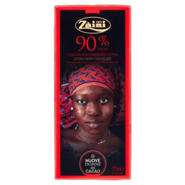 zaini tavoletta di cioccolato extra fondente 90% zaini 75 gr - foto 1