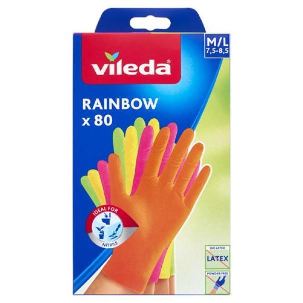 Guanti Monouso in Nitrile Rainbow Taglia M/L Vileda
