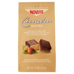 Praline al cioccolato e nocciole cuadro quattro  150 gr