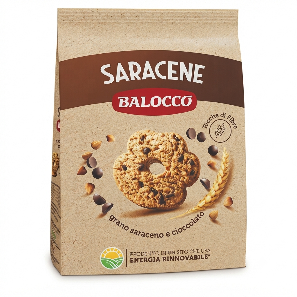 balocco, saracene, biscotti, granosaraceno, cioccolato, colazione, pasticceria, spesaonline, 700 GR, BALOCCO 700 GR, bonta, gusto rustico, qualita, dispensa, piacere, fibre, prodotti balocco, 700gr, fragranza, benessere, 700 GR balocco biscotti frollini con grano saraceno e gocce di cioccolato balocco 700 gr. - foto 1