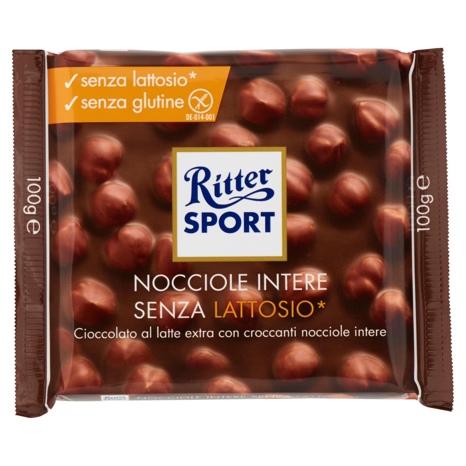 ritter sport tavoletta di cioccolato con nocciole intere senza lattosio ritter sport 100g - foto 1