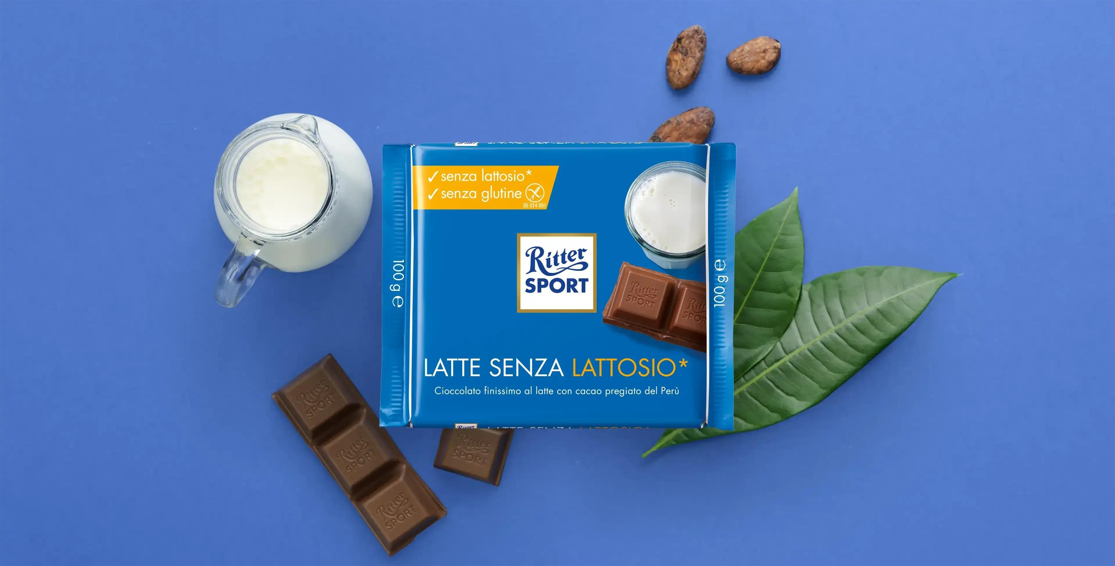 ritter sport tavoletta di cioccolato al latte senza lattosio ritter sport 100g - foto 2 ritter sport tavoletta di cioccolato al latte senza lattosio ritter sport 100g - foto 2