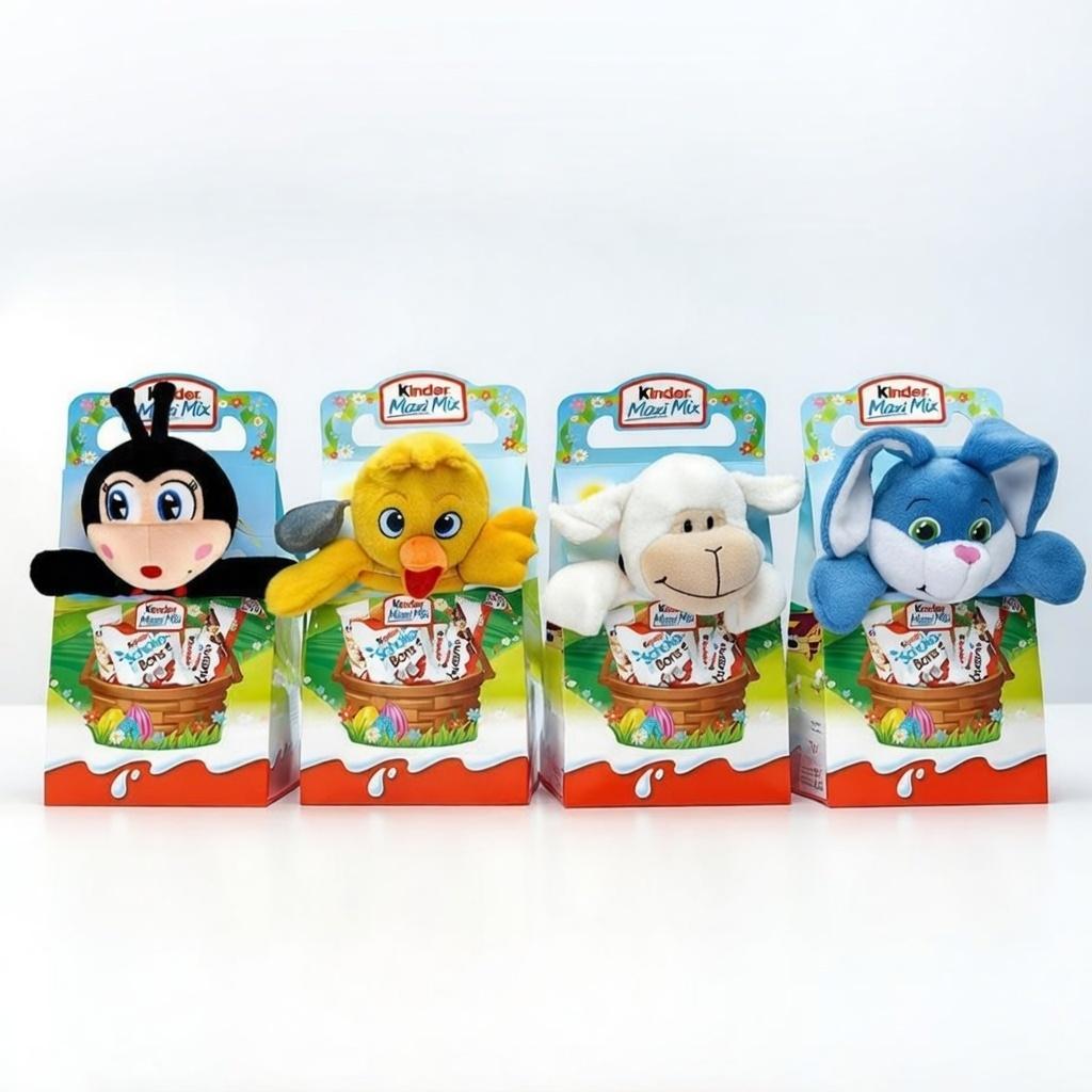 kinder peluche assortito con cioccolato kinder maxi mix da 133 gr. - foto 1