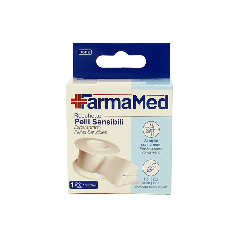 farmamed rocchetto tessuto non tessuto pelli sensibili farmamed mt.5 x 2,5 cm. - foto 1