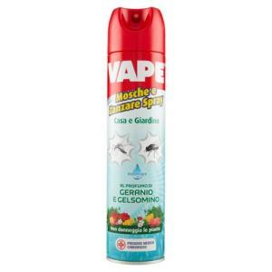 Spray insetticida mosche e zanzare casa e giardino geranio e gelsomino  400 ml